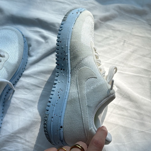 Nike Air Force 1 Crater Flyknit Basketball Shoes White/Photon Dust Size 8.5 - Picture 12 of 16
